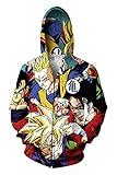 R-deer Couple Dragon Ball Z Printed Autumn Winter Hooded Sweatershirt Outwear