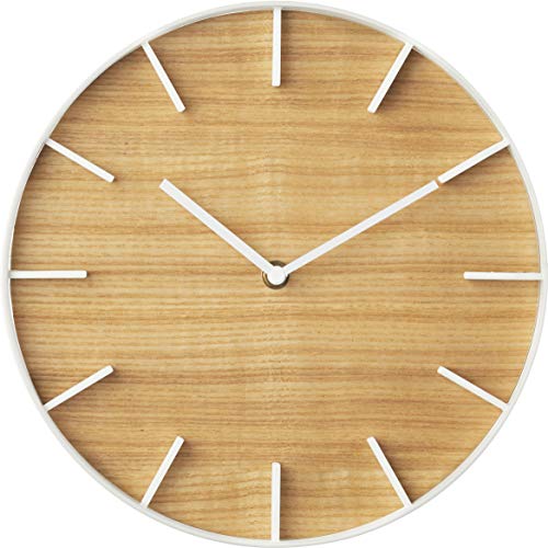Yamazaki Home Rin Wall Clock Modern Wood Home Decoration Pricepulse