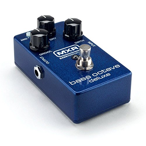 MXR M288 Bass Octave Deluxe Effects Pedal Bundle with 4 MXR Right Angle Patch Cables