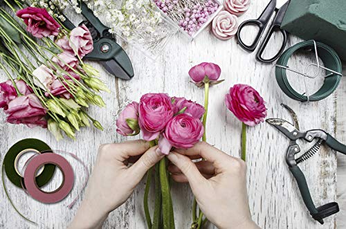 Floral Tape - MeiMeiDa 10 Rolls Flower Adhesives Stem Wrap for Florist Making Beautiful Bouquet Arrangement, Wedding Wreath and Other DIY Crafts, 0.47 Inch x 30 Yard Each Roll, Multicolored - Thumbnail 5