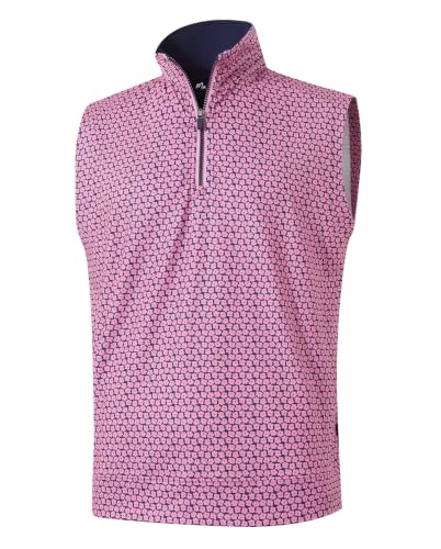 M MAELREG Quarter Zip Pattern Vest Men Soft Golf Sleeveless Pullover at Amazon