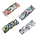 Amoretu 4 Pack Women Boho Headband Elastic Fashion Tropical Turban Twisted Hair Headbands