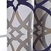 DriftAway Alexander Pattern Match Blackout Valances for Windows 250GSM Geometric Moroccan Mid Century Rod Pocket 52 Inch by 18 Inch Plus 2 Inch Header Navy and Gray 1 Pack