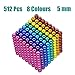 LOVEYIKOAI Upgraded 5MM 512 Pcs 8 Colors Magnets Cube Building Blocks Magnetic Toys Colorful Buildable Sculpture Office Stress Relief Toys for Adults