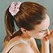 Ondder 6 Pack Large Chiffon Scrunchies Striped Hair Scrunchies Hair Bow Chiffon Ponytail Holder Hair Accessories for Women, 6 Colors