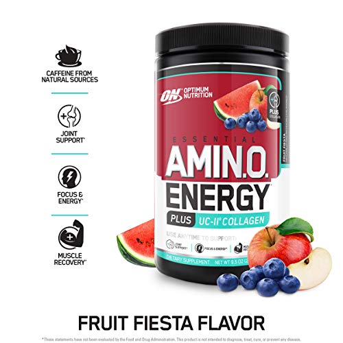 Optimum Nutrition Amino Energy + Collagen Powder Pre Workout, Post