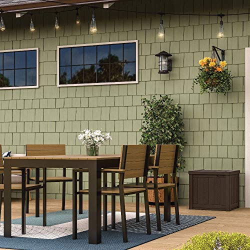 image for Suncast 22-Gallon Small Deck Box - Lightweight Resin Outdoor Storage D