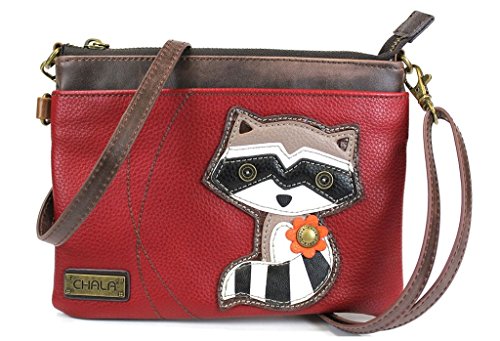 Chala Mini Crossbody, Raccoon, Burgundy