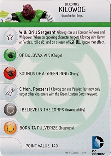 Heroclix DC War of Light #028 Kilowog Figure Complete with Character Card