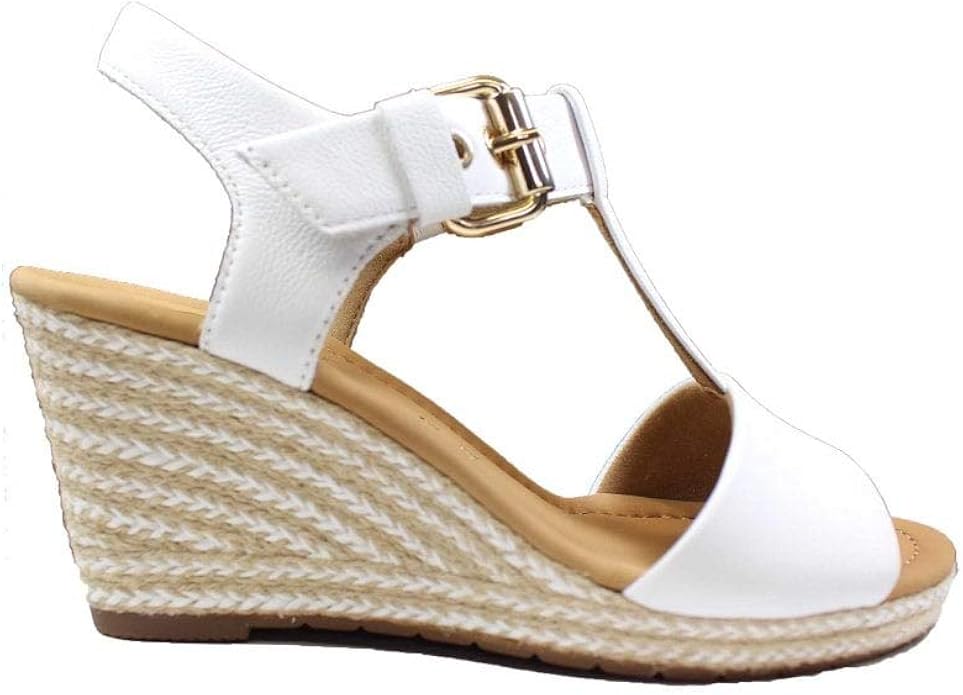 Gabor Karen 82460 White Leather Womens Wedge