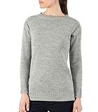 Wool Overs Women's Pure Wool Crew Neck Guernsey Sweater
