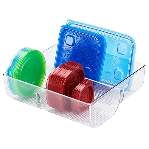 mDesign Plastic Food Storage Container Lid Holder,