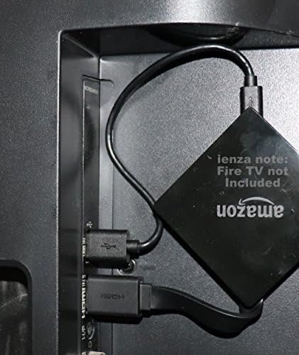 ienza Midnight Black USB Power Cable for for All-New Fire TV with 4K Ultra HD and Alexa Voice Remote (2017 Edition, Pendant) Streaming Media Player, Clutter-Free Solution