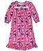 Shimmer and Shine Little Girls Flannel Granny Gown Nightgown Pajamas (4T, Jewel Pink)
