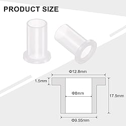 uxcell 20pcs Flanged Sleeve Bearings Plastic