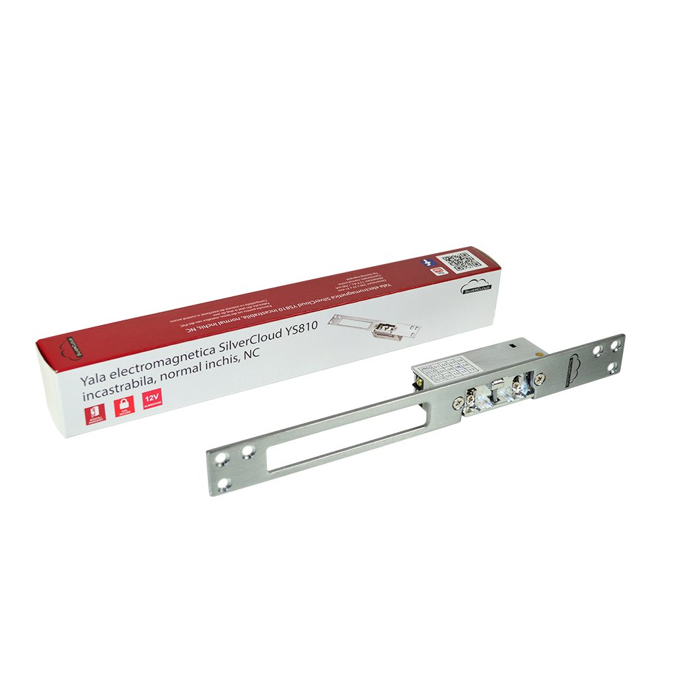 Yala SilverCloud YS810 recessed electromagnetic doorbell, Fail Secure NC