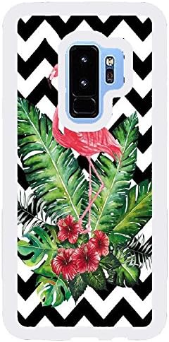 sanlianwangluokeji Custom Samsung Galaxy S9 Plus Case - Chevron e Flamingo Hard Plastic phone cell Case for Samsung Galaxy S9 Plus