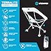 WildHorn Outfitters Terralite Portable Camp/Beach Chair (Supports 350 lbs) with TerraGrip Feet - Black