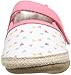 Robeez Kids' Sunshine Espadrille-K Crib Shoe, Bridget-White/Pink, 12-18 Months M US Infant