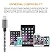 Lightning Cable COCOFU(3Pack )3/6/10FT Extra Long Nylon 8 pin USB Lightning iPhone Charger Cord Compatible with Apple iPhone 7/7 Plus/6/6 Plus/6s/6s Plus/5/5s/5c/SE/iPad(Black+Gray)