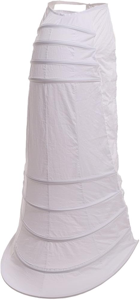 GRACEART Women's Victorian Crinoline Hoop Bustle Cage Pannier, White