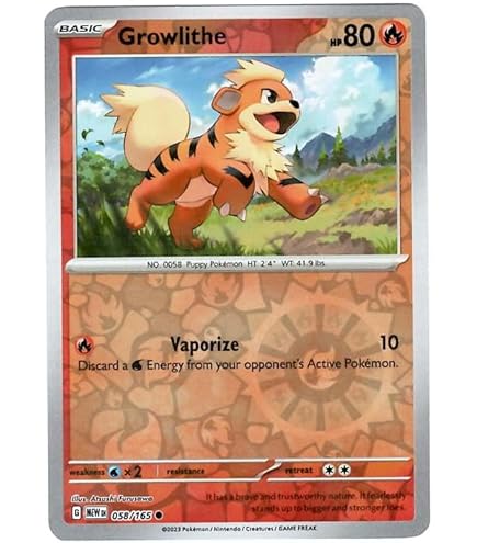 Amazon.com: Pokemon –Hisuian Growlithe 181/167 – Twilight Masquerade –  Illustration Rare – Full Art – Alternate : Toys & Games