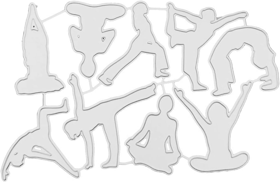 Metal Cutting Dies MOMU Yoga Girl Stencil DIY Scrapbooking Album Stamp Card