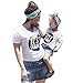 Winsummer Mom&Me Funny Mommy and Baby Matching T-Shirt Short Sleeve Summer Tees Outfits Parenr-Child Clothes