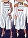 VintageRose Women's Stripe High Waist Wide Leg Long Pants Jumpsuits Rompers