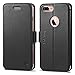 iPhone 7 Plus Case, iPhone 7 Plus Wallet Case, SHIELDON [Heavy Duty Drop Protection] Flip Genuine Leather Wallet Case Cover w/Card Slots Kickstand for iPhone 7 Plus - Black