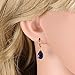 GULICX Gold Tone Blue Teardrop Crystal Cubic Zirconia Leverback Pierced Drop Earrings