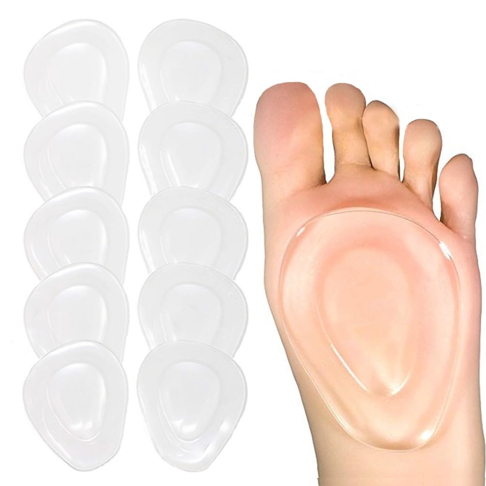 Photo 1 of Ball of Foot Cushions 10 Pack Metatarsal Pads for Women Men Insoles Forefoot Supports Cushioning Pain Relief Bunion Morton's Neuroma Foot Pads