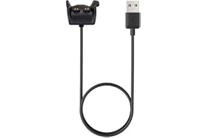 EXMART EXMRAT for Garmin Vivosmart HR Charger, Replacement Charging Cable for Garmin Vivosmart HR / Vivosmart HR Plus Activity Tracker Regular Fit (Black)