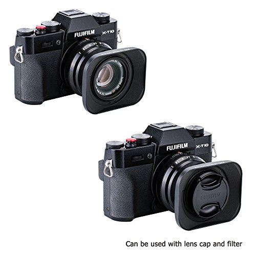 JJC Dedicated Metal Lens Hood for Fuji Fujinon Lens XF 23mm F2 R WR, Fujinon Lens XF