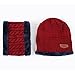 Yvechus 3 in 1 Winter Beanie Hat Scarf and Gloves Set Warm Knit Hat Thick Fleece Lined for Women (In Vogue Wine Red)