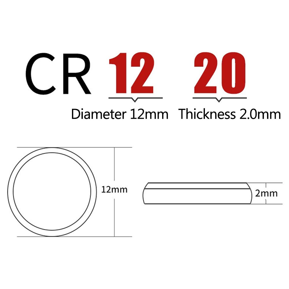 SKOANBE 12PCS 1220 3V Lithium Button Coin Cell CR1220 Battery
