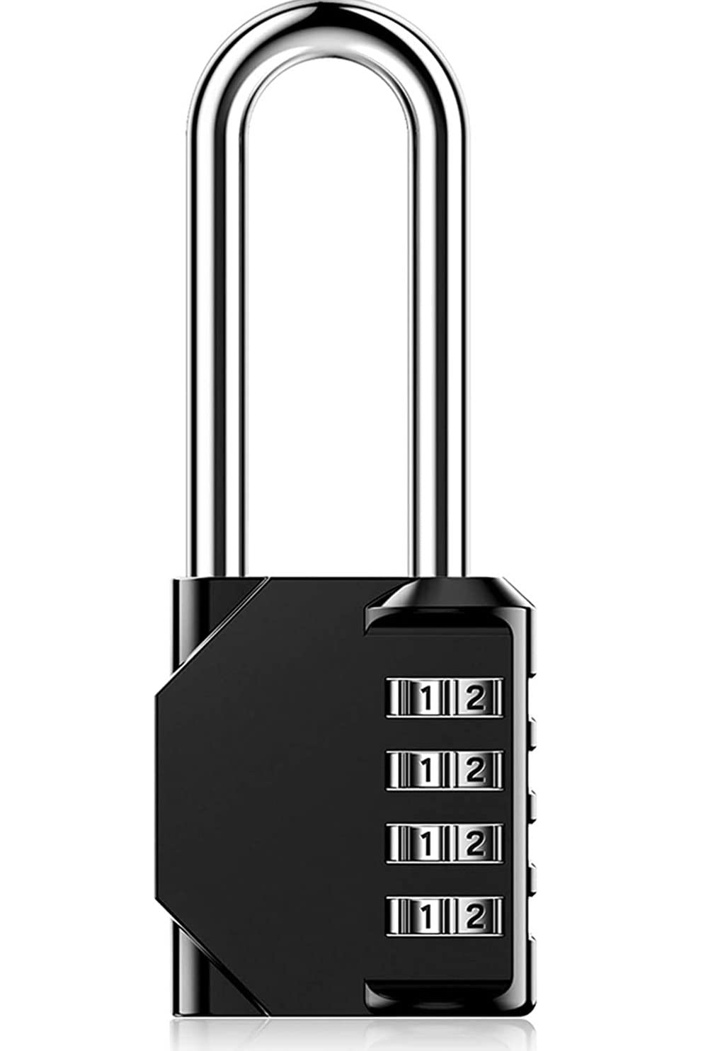 Locker Padlock, Combination Padlock, BeskooHome 4 Digit 6.5cm Long Shackle and Outdoor Waterproof Resettable Gym Padlocks for Gym Locker, Hasp Cabinet, Gate, Shed, Fence, Toolbox (1 Pack Black) — image 1