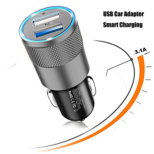 SA08 USB Car Charger with Four USB Ports for iPad Tablet PC Electronic Products