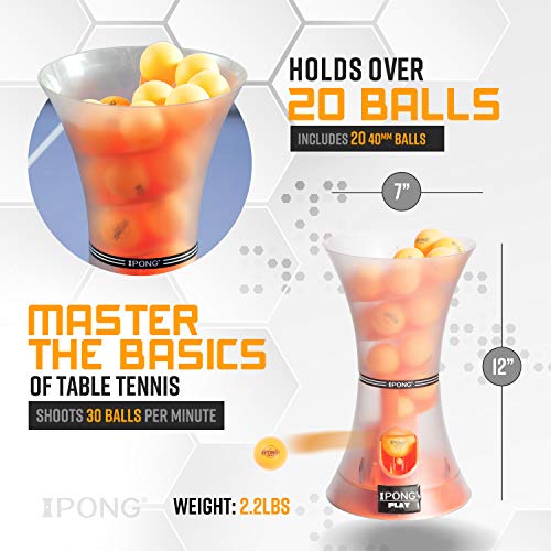 iPong Play Table Tennis Trainer Robot with 20 ABS Training Balls