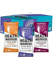 HEALTH WARRIOR Chia Bars, Chocolate Variety Pack, Gluten Free, 25g bars, 15 Count