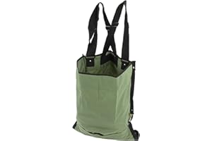 CYSFETENA Fruit Picking Bag, Green Double Buckle 600D Oxford Cloth Adjustable Harvest Gardening Aprons for Apple Mangoes Pears Mangoes Kiwis Lemons, Harvest Apple Picking Bag for Women and Men