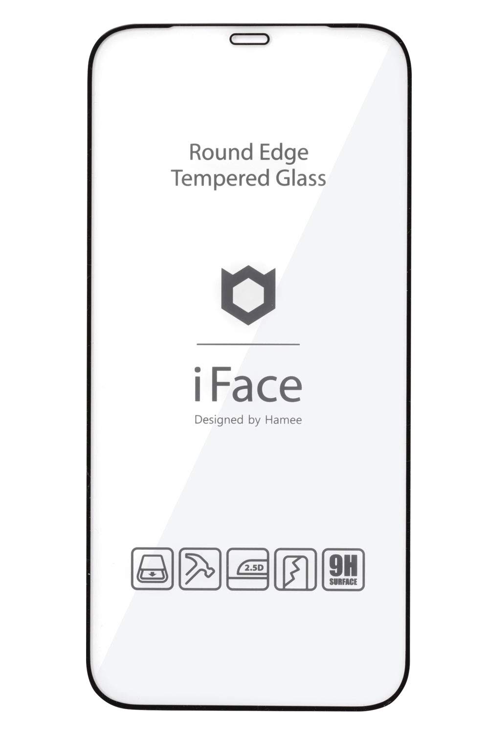 iFace iPhone 12/12 Pro 専用 ガラスフィルム ラウンドエッジ 画面保護シート [ブラック]商品画像