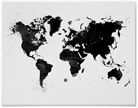 Amazon A Style エースタイル ポスター オシャレな インテリアに 水彩画 抽象的な世界地図 布画 雑貨 61x91 5cm アートフレーム ポスター オンライン通販