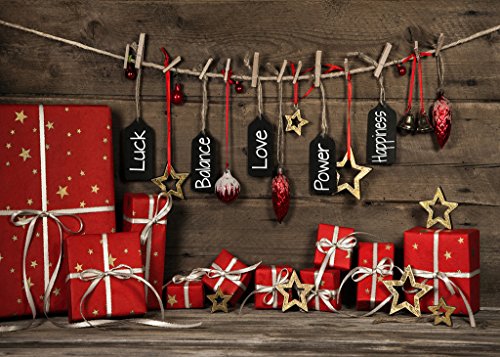 Careonline 7X5ft Vinyl Xmas Gift Stars Photo Backdrop, Wedding Photo Booth Props, Photography Background, Birthday Party Ceremony Background, Studio Props Backdrop