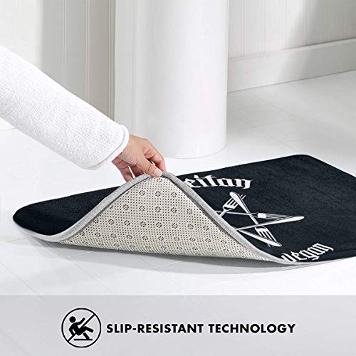 Hail Seitan Go Vegan Logo Unique Outdoor Mats,Anti-Skid Bathroom Doormats