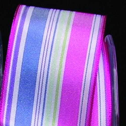 Fuchsia Pink and Blue Taffeta