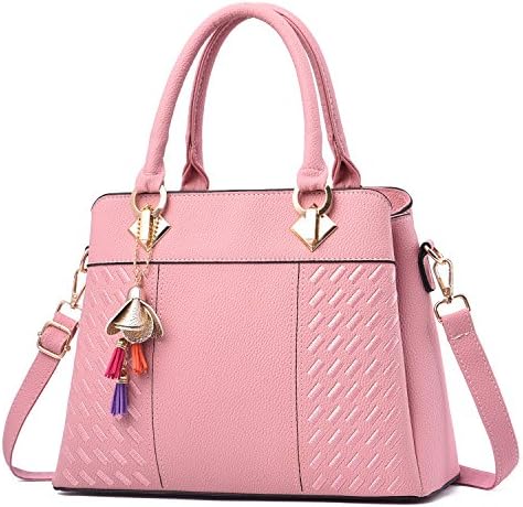 Vincico Tote Bags for Women Designer Handbags Shoulder Purse Ladies Satchel Bag Faux Leather (Light Pink)