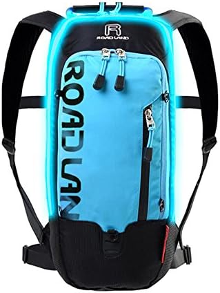 RoadLand Hydration Pack With 2L Water Bladder LED Light Up Flashing Men &amp; Women &amp; Kids Backpacks Running Cycling Hunting Climbing and Hiking (Blue)