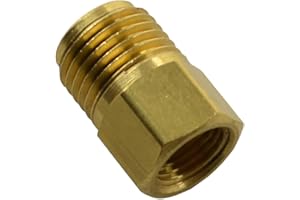 Inline Tube Replacement for Brass Adapter Male 9/16"-18 to Female 7/16"-24
