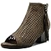 Ollio Women Shoe Suede Zip up Cutout Ankle High Heel Bootie